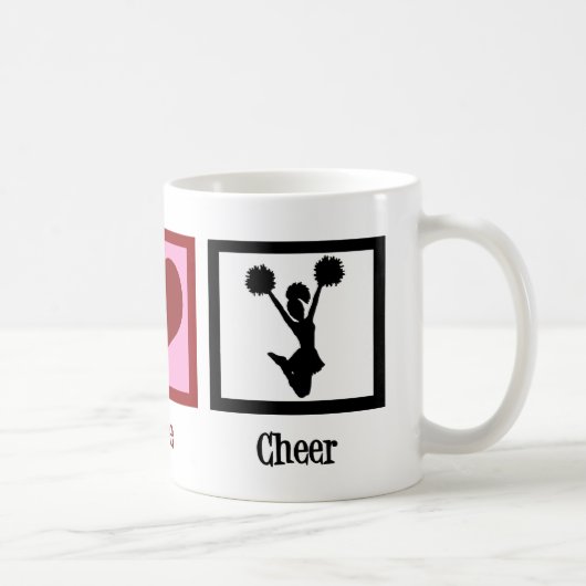 Niedliche Cheerleader Peace Liebe Kaffeetasse (Rechts)
