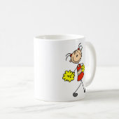 Niedliche Cheerleading Strichmännchen-Tasse Kaffeetasse (VorderseiteRechts)