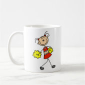 Niedliche Cheerleading Strichmännchen-Tasse Kaffeetasse (Links)