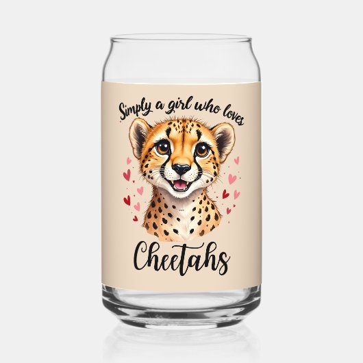 Niedliche Cheetah Lover Wildlife Kunst mit Akzente Dosenglas (Vorderseite)