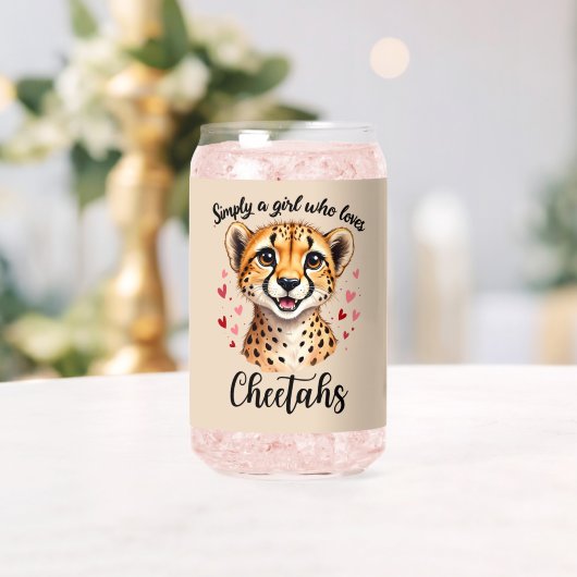 Niedliche Cheetah Lover Wildlife Kunst mit Akzente Dosenglas (Insitu (Hochzeit))