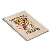 Niedliche Cheetah Lover Wildlife Kunst mit Akzente Notizblock (Rechte Seite)