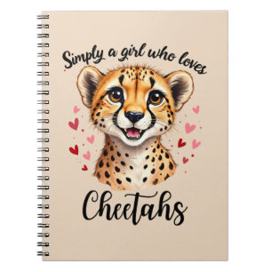 Niedliche Cheetah Lover Wildlife Kunst mit Akzente Notizblock