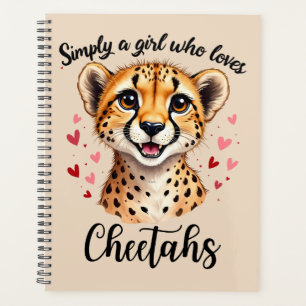 Niedliche Cheetah Lover Wildlife Kunst mit Akzente Planer