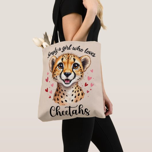 Niedliche Cheetah Lover Wildlife Kunst mit Akzente Tasche (Von Nahem)