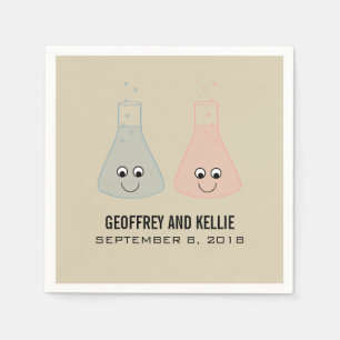 Niedliche Chemie Hochzeitspapier Napkins Serviette