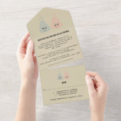 Niedliche Chemie in einer Hochzeit All In One Einladung (Abreißen)