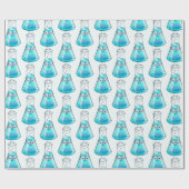 Niedliche Chemie Labrador Kunst Geschenkpapier (Flach)