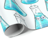 Niedliche Chemie Labrador Kunst Geschenkpapier (Rolleneckpunkt)