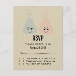 Niedliche Chemie-Reaktionskarte RSVP Karte