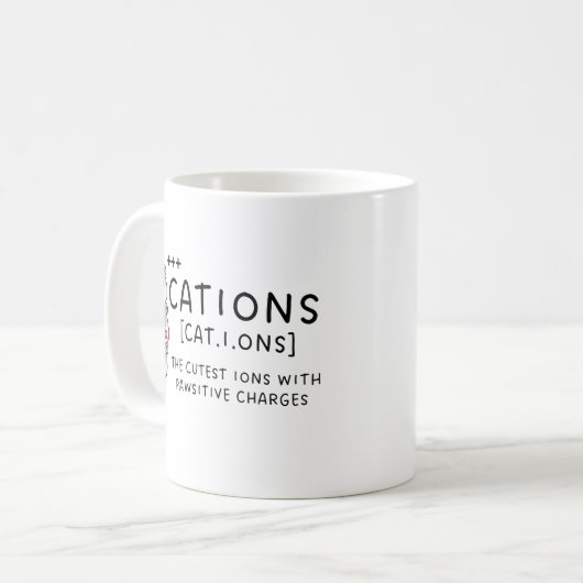 Niedliche Chemie-Tasse, Chemie-Geschenk-Idee, Kati Kaffeetasse (Vorderseite Links)