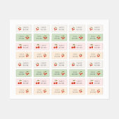 Niedliche Cherry Coquette Zurück zur Schule Kleidu Etiketten (Blatt)