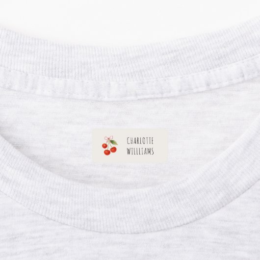 Niedliche Cherry Coquette Zurück zur Schule Kleidu Etiketten (Befestigt)