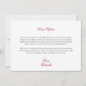 Niedliche Cherry Letter Bridesmaid-Karte (Rückseite)