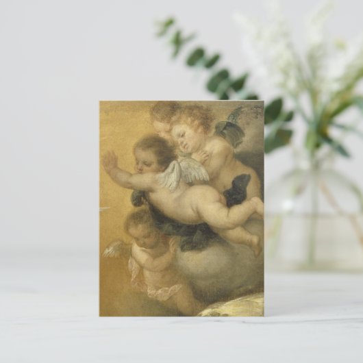 Niedliche Cherubs, Details aus Ankündigung - Kunst Postkarte (Stehend Vorderseite)