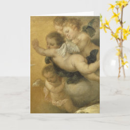 Niedliche Cherubs im Detail einer Bekanntmachung - Karte