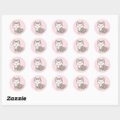 Niedliche Chibi Husky Welpe Doppy Stickers (Blatt)