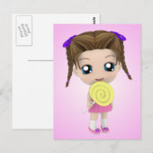 Niedliche Chibi Mädchen-Postkarte Postkarte (Vorne/Hinten)