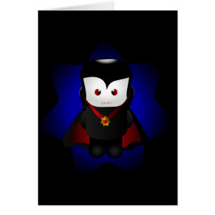 Niedliche Chibi Vampire-Karte - dunkle