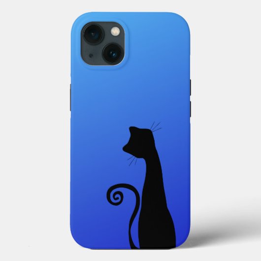 Niedliche Chic Black Cat Silhouette Case-Mate iPhone Hülle (Rückseite)