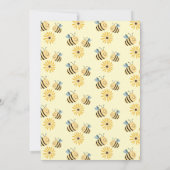 Niedliche Chic Bumblebee und Sonnenblumendusche Einladung (Rückseite)