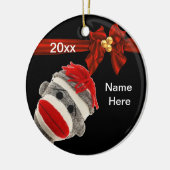 NIEDLICHE CHIC-SOCKEN-AFFE Verzierung GEWOHNHEIT Keramik Ornament (Links)