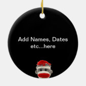 NIEDLICHE CHIC-SOCKEN-AFFE Verzierung GEWOHNHEIT Keramik Ornament (Hinten)