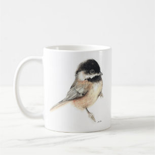 Niedliche Chickadee Bird Wasserfarbe Tasse Kaffee