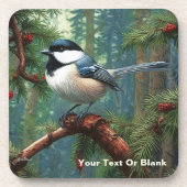 Niedliche Chickadee Getränkeuntersetzer (Vorderseite)