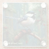Niedliche Chickadee Glasuntersetzer (Rückseite)