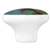 Niedliche Chickadee Keramikknauf (Seitenansicht)