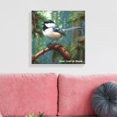 Niedliche Chickadee Leinwanddruck (Insitu (Wohnzimmer))