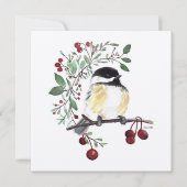 Niedliche Chickadee-Malerei Karte (Vorderseite)
