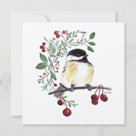 Niedliche Chickadee-Malerei Karte