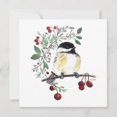Niedliche Chickadee-Malerei Karte (Vorderseite)