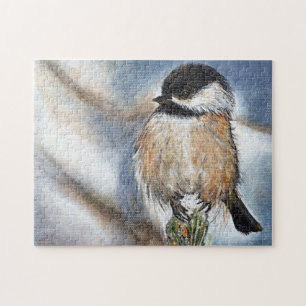Niedliche Chickadee-Malerei Puzzle