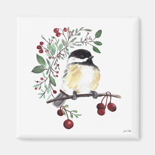 Niedliche Chickadee Watercolor Museo Cantonale d'A Magnet (Vorne)