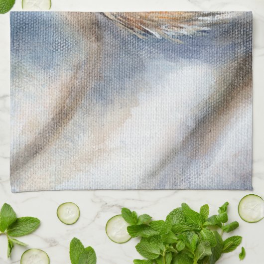 Niedliche Chickadee Wintermalerei Geschirrtuch (Gefaltet)