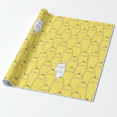 Niedliche Chicks Bunny Pattern Merry Ostergeschenk Geschenkpapier (Ungerollt)