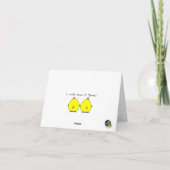 Niedliche Chicks Dankeschön Karte (Rückseite)