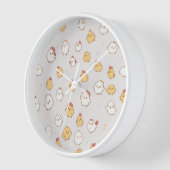 Niedliche Chicks Uhr (Winkel)