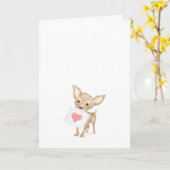 Niedliche Chihuahua denken an Ihre Karte (Gelbe Blume)
