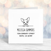 Niedliche Chihuahua-Dog-Adresse Permastempel