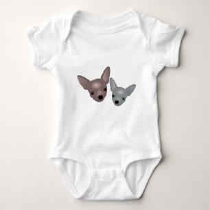 Niedliche Chihuahua-Gesichter Baby Strampler