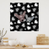 Niedliche Chihuahua-Gesichter Poster (Küche)