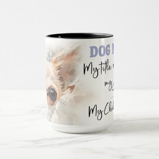 Niedliche Chihuahua Hunde Mama Wrap Tasse (Zentrum)