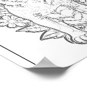 Niedliche Chihuahua mit Blume farbiges Seitenposte Poster (Ecke)