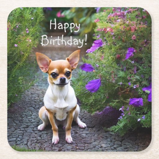 Niedliche Chihuahua Paper Untersetzer (Vorderseite)