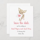 Niedliche Chihuahua-Save the Date-Karte Save The Date (Vorne/Hinten)