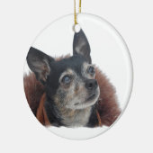 Niedliche Chihuahua-Verzierung Keramikornament (Links)